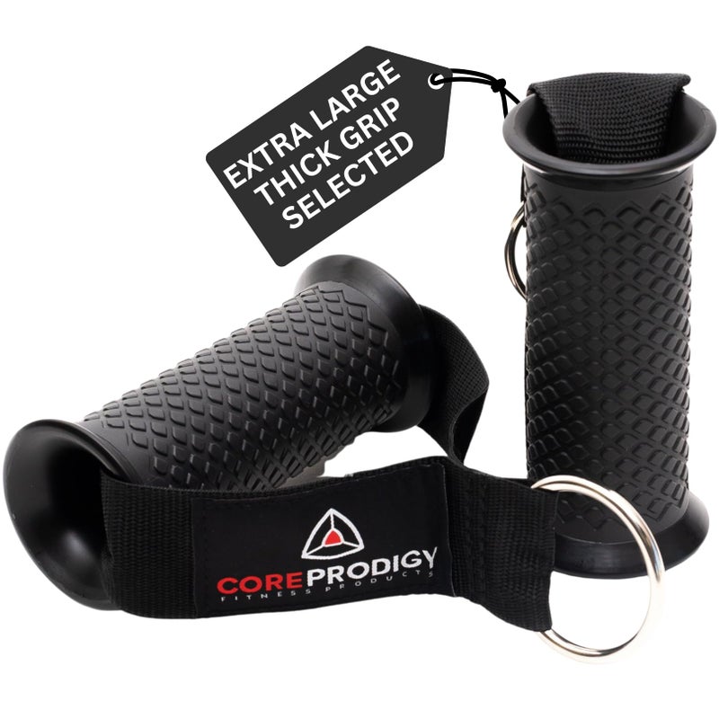 Core Prodigy Heavy Duty Exercise Handles Extra Large Size - Grip Attachments for Cable Machine Pulleys, Gym Equipment, Resistance Bands, and Weight Lifting (Fat/Thick) - Image 1